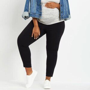 Plus Size The Maia Secret Fit Belly® Rayon Skinny Leg Maternity Ankle Pants, 2X